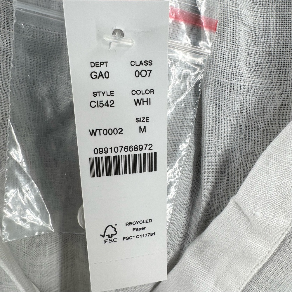 J. Crew White Linen Cabana Top Size M NWT - Picture 6 of 14